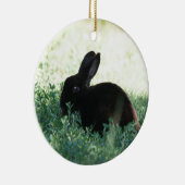 リル・ブラック・バニー セラミックオーナメント (右)