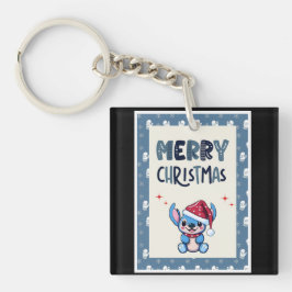 リル・ブルーかわいこちゃんが「メリークリスマス」と言う キーホルダー