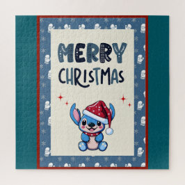 リル・ブルーかわいこちゃんが「メリークリスマス」と言う ジグソーパズル