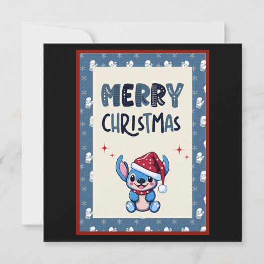 リル・ブルー・キューティーが「メリークリスマス」と言う 招待状 (正面)
