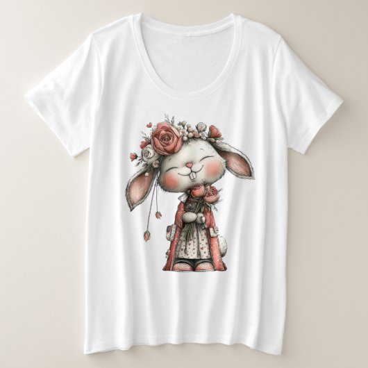 リル ミス バニー プラスサイズTシャツ (デザイン正面)