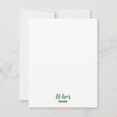 リル・ラブのフラットホリデーカード シーズンカード (裏面)