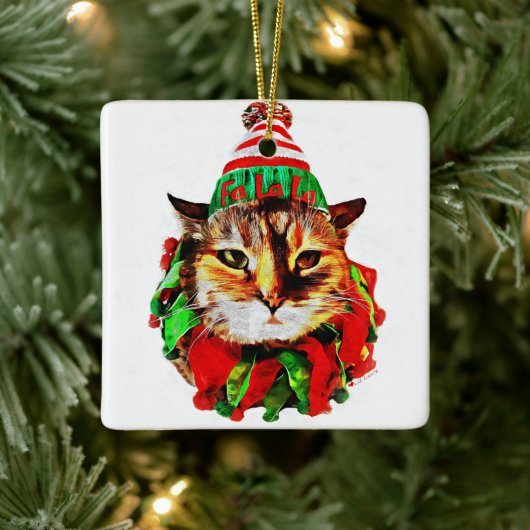 リルLoveのクリスマス飾り セラミックオーナメント (ツリー)