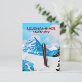 リレハンマーノルウェースキーのポスター。 ポストカード (スタンド正面)