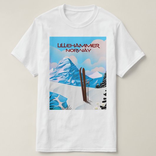 リレハンマーノルウェースキーのポスター。 Tシャツ (デザイン正面)