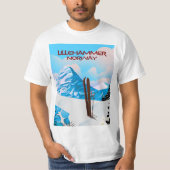 リレハンマーノルウェースキーのポスター。 Tシャツ (正面)
