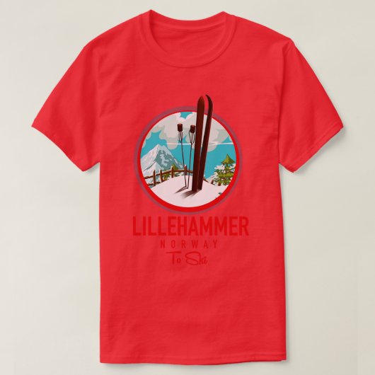 リレハンマーノルウェースキー Tシャツ (デザイン正面)