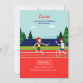 リレーの誕生日パーティーへの招待 招待状 (正面)