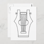 リレ(ライラ) – 古代ギリシャ楽器 ポストカード (正面/裏面)