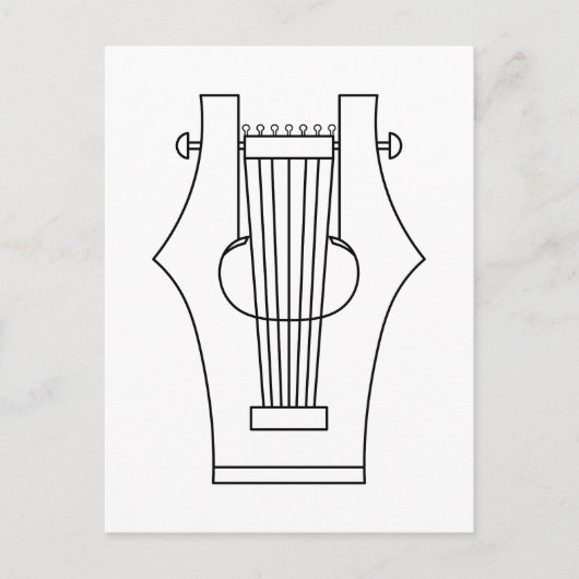 リレ(ライラ) – 古代ギリシャ楽器 ポストカード (正面)