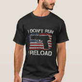 リロードこそ我が生き方 プロ ガン ピストル USA フラッグ 銃 Tシャツ (正面)