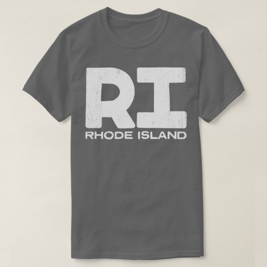 リロードアイランドヴィンテージ州タイポグラフィ Tシャツ (デザイン正面)