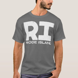 リロードアイランドヴィンテージ州タイポグラフィ Tシャツ