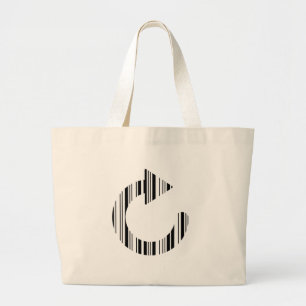 リロード アイコン バーコード コンピュータ バーコード パターン ラージトートバッグ