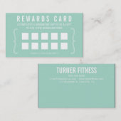 リワードパンチカードシンプルトレンディーミニマルシックミント ロイヤリティカード (正面/裏面)