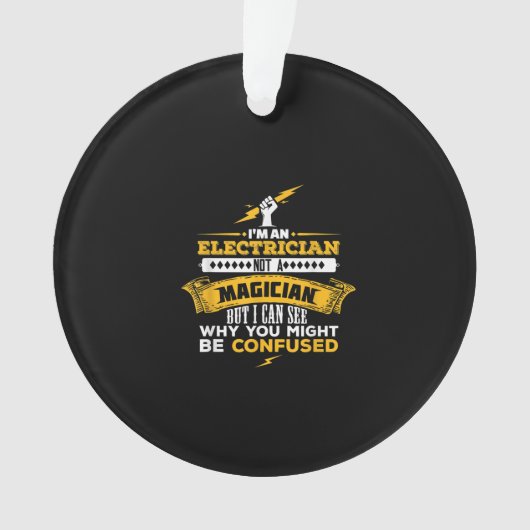リンおもしろいマンギフト電気技師 オーナメント (正面)