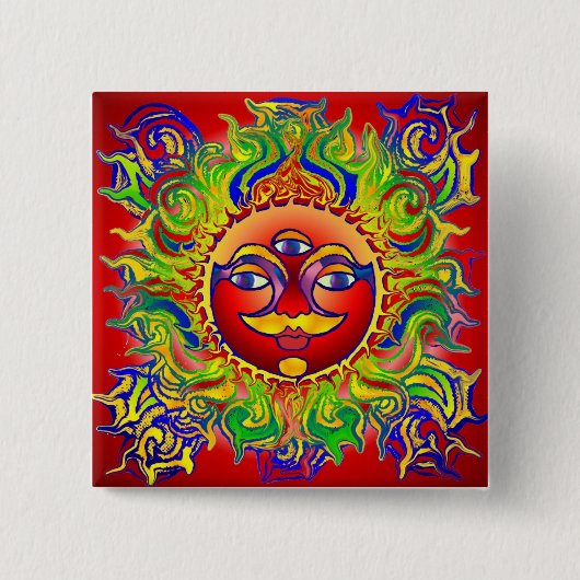 リンのチャクラ 缶バッジ (正面)