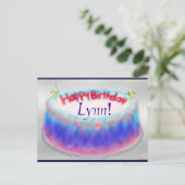 リンの誕生日ケーキのポストカード ポストカード (スタンド正面)