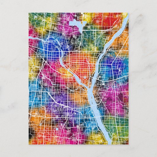 リンイ中国シティマップ ポストカード (正面)