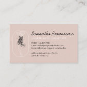 リンエレガントグガーリーフェミニンミニマルリーファッション 名刺 (裏面)