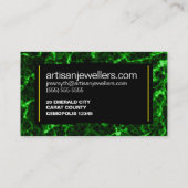リンエレガントグリーン静脈を持つ黒大理石 名刺 (裏面)