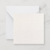 リンエレガントミニマルンパーソナライズされた(イメージ) ノートカード (裏面)
