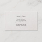 リンエレガントンストライプのベージュとピンクモノグラム 名刺 (裏面)