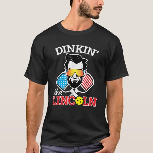 リンカおもしろいン7月4日ピックのようにピックボールDinkin Tシャツ (正面)