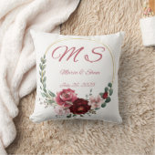 リンカスタマイズ素朴ンリースモノグラム結婚ズ クッション (ブランケット)