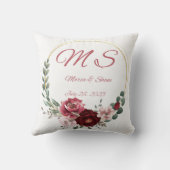 リンカスタマイズ素朴ンリースモノグラム結婚ズ クッション (裏面)