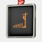 リンカッコいいマユニークン電気技師ギフトの進化 メタルオーナメント (左)