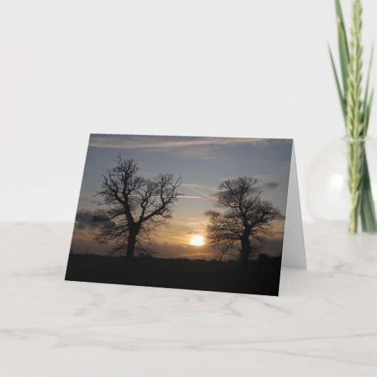 リンカンシャー州の日没 シーズンカード (正面)