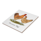 リンカンシャー州の淡黄色の鶏 タイル (側面)