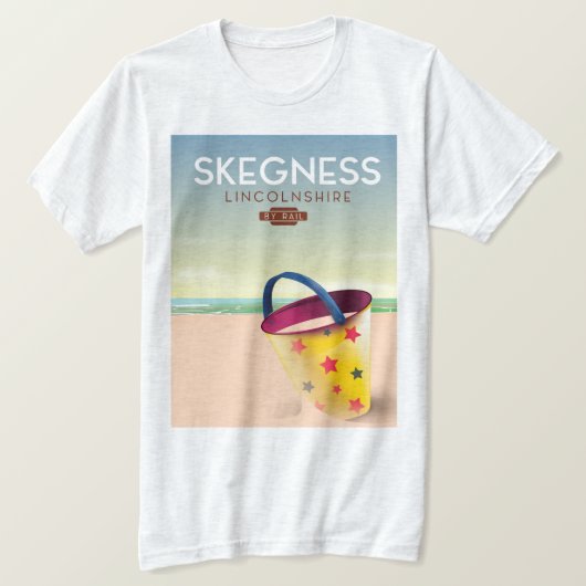 リンカンシャー州スケグネス 鉄道で Tシャツ (デザイン正面)