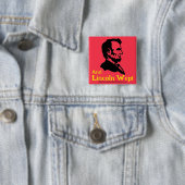 リンカーンがトランプ考えの何か 缶バッジ (インサイチュ)