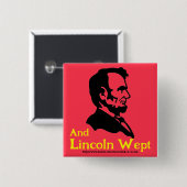 リンカーンがトランプ考えの何か 缶バッジ (正面&裏面)