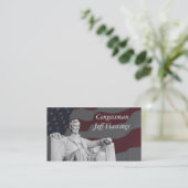 リンカーンと国旗 名刺 (スタンド正面)