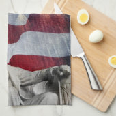 リンカーンと花火 キッチンタオル (四つ折り)