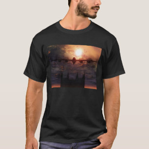 リンカーンのカテドラルのワイシャツ上のランカスターの爆撃機 Tシャツ
