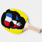リンカーンのクールなサングラスのポップアート(赤白青) 卓球ラケット (横)