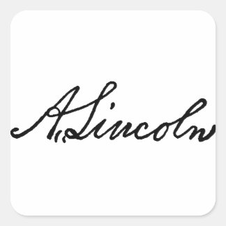 リンカーンのサイン スクエアシール