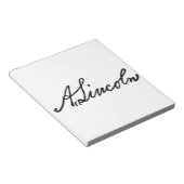 リンカーンのサイン ノートパッド (アングル)