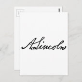 リンカーンのサイン ポストカード (正面/裏面)