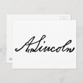 リンカーンのサイン ポストカード (正面/裏面)