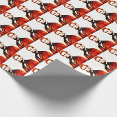 リンカーンのポップアートのColorizedの横のポートレート ラッピングペーパー (角)