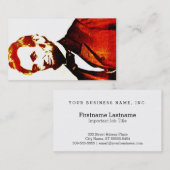 リンカーンのポップアートのColorizedの横のポートレート 名刺 (正面/裏面)