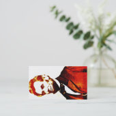 リンカーンのポップアートのColorizedの横のポートレート 名刺 (スタンド正面)