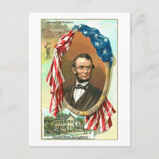 リンカーンの出生地 ポストカード (正面)