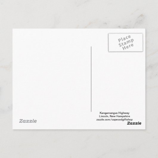 リンカーンの列車のニューハンプシャーの東の枝及び郵便はがき ポストカード (裏面)