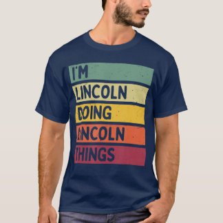 リンカーンの引用に扮したリンカーン おもしろパーソナライズ済みQ Tシャツ